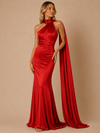 Sienna Satin Scarf Maxi Dress – Scarlet Red