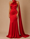 Sienna Satin Scarf Maxi Dress – Scarlet Red