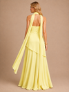 Aurelia Strapless Scarf Maxi Dress – Buttercream Yellow