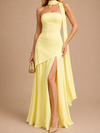 Aurelia Strapless Scarf Maxi Dress – Buttercream Yellow