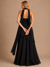 Aurelia Strapless Scarf Maxi Dress – Onyx Black