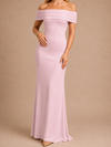 Elodie Off-Shoulder Maxi Dress – Blush Pink