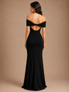 Elodie Off-Shoulder Maxi Dress – Onyx Black