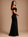 Elodie Off-Shoulder Maxi Dress – Onyx Black