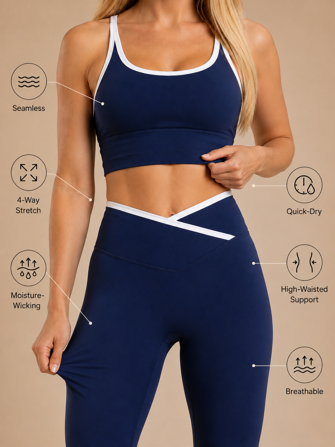 Cross Waist Activewear Set
